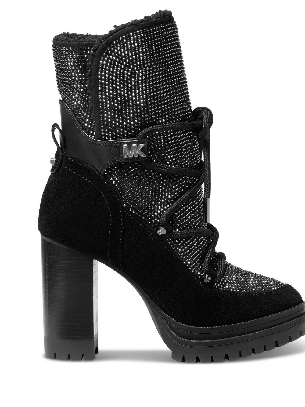 BNWOB!!!!! Michael Kors Culver Embellished Snow Lace-Up Booties - Size 6.5